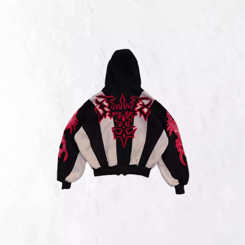 Y2Ktiaowenzimu3D printed American street fashion unisex loose zipper sweatshirt jacket
