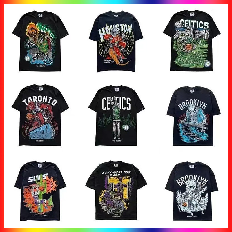 5A 2025 NEW Designer Mens T Shirt Women's T-shirt Rap star T-shirt High Street Hand Wash Heavy duty Craft Men's and Womens warrens Short Sleeve Retro Printed Tee shirts