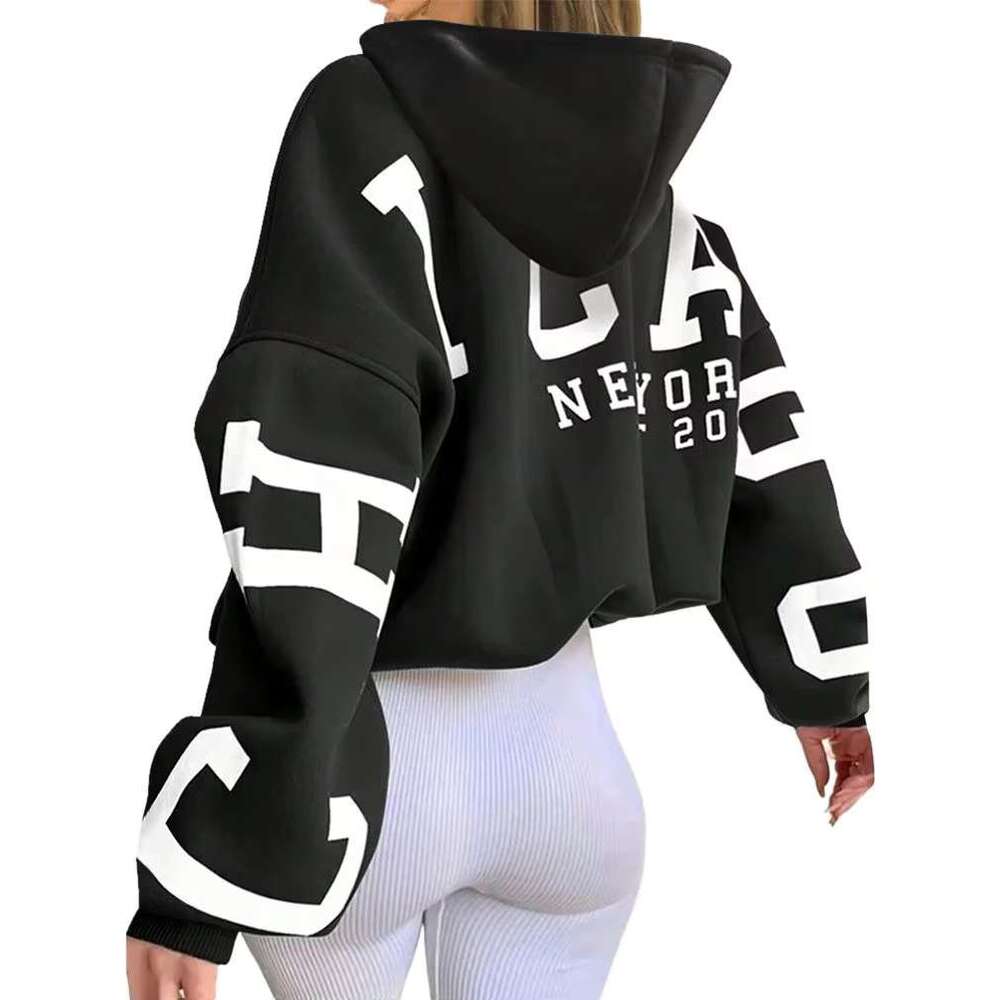Autumn And Winter Women's Printed Hoodies Casual Fashion Long Sleeve Sweatshirts