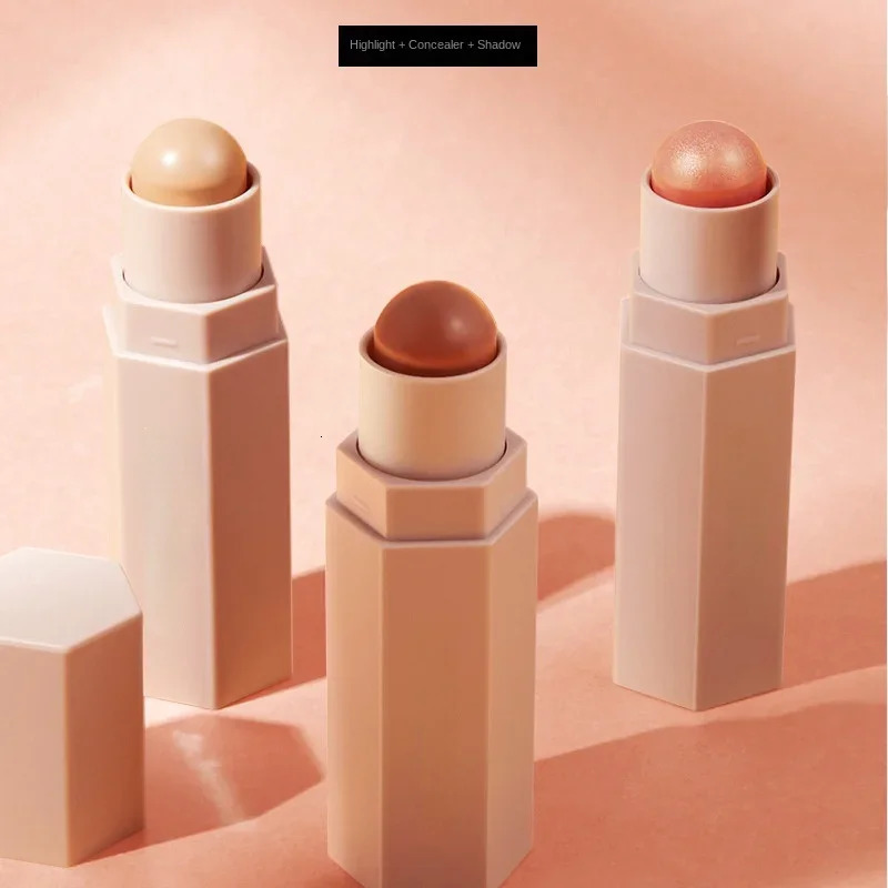 High Quality Bronzer Contour Stick Makeup For Face Highlighter Makeup Shadow Bronzer Lasting Concealer Facial Brighten Cosmetics 250227
