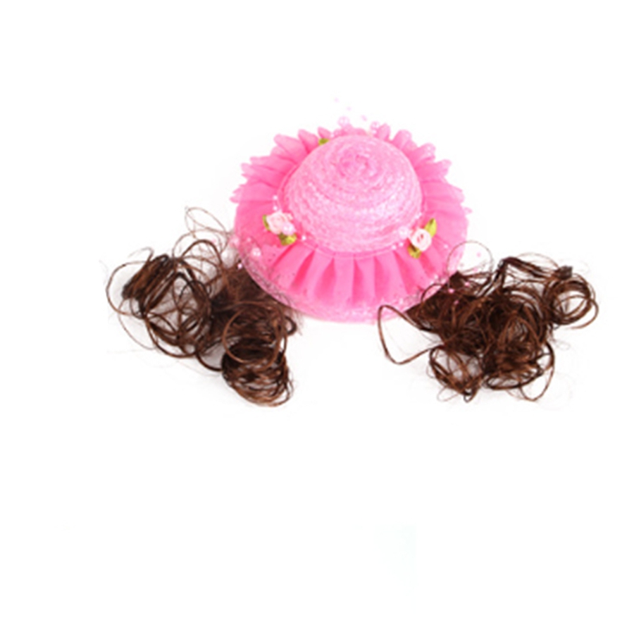 1pcs Dog Accessories Pet Accessories Pet Princess Hat Sun Hat Teddy Xishi Wig Hat