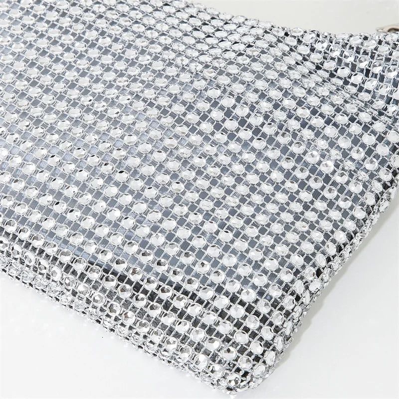 Elegant Crystal Clutch Bag Sparkling Handbag Sparkling Water Diamond Evening Wallet Sparkling Diamond Shoulder Bag 250228