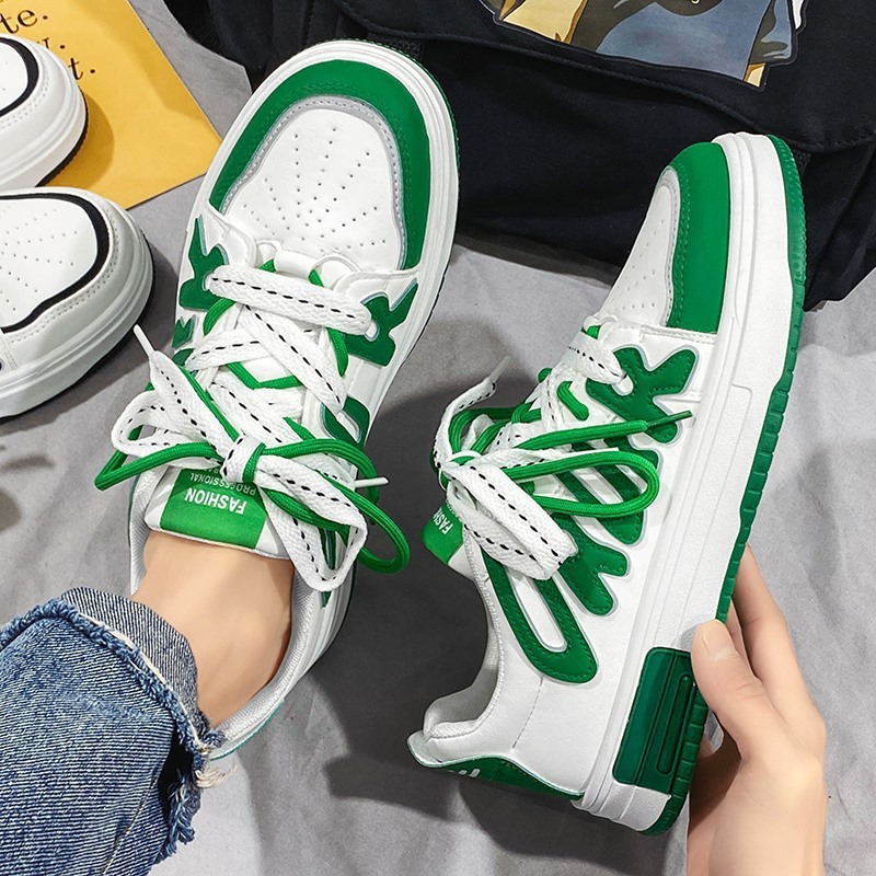 2025 Spring And Autumn Men's Fashion New Trend Multi Functional Casual Flat Shoes New Personalized Design Youth Height Increase Sports Little Whi