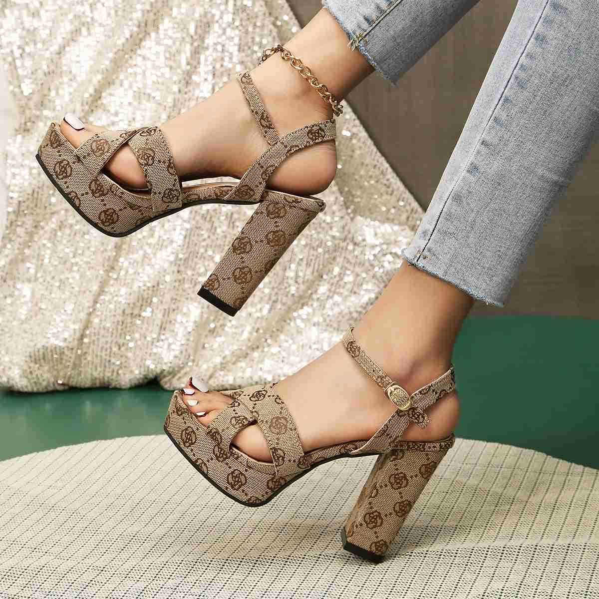 High H Wen Summer Sandals Wen Platform Shoes Luxury Designer Sandals Outdoor Casual Platform Sandals Sandalias De Mujer Z250304