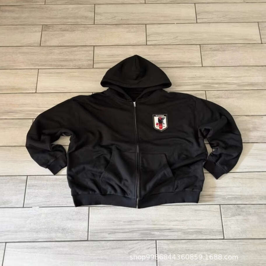 New full embroidery American youth trend, fashionable zippered hooded sweater suit, slim China-Chic gift for man