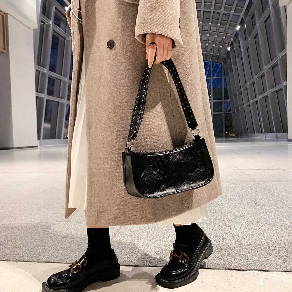 Y2K Red Shoulder Bag Women Vintage Underarm Crossbody Bag Ladies PU Leather Tote Bags Xmas Gift Handbag Purse for Women Z250303