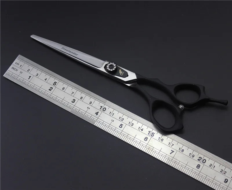 7inch big Tooth Black Pet grooming scissors setspet scissorsSTRAIHT THINNING CURVED scissors 4pcs/set 250304