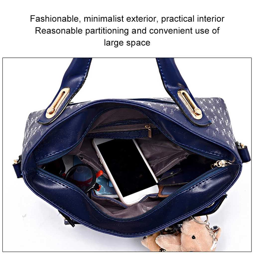 4pieces Classic Handbag For Ladies Large Capacity And Durable Versatile Handy Bags For Women Purse red Z250303