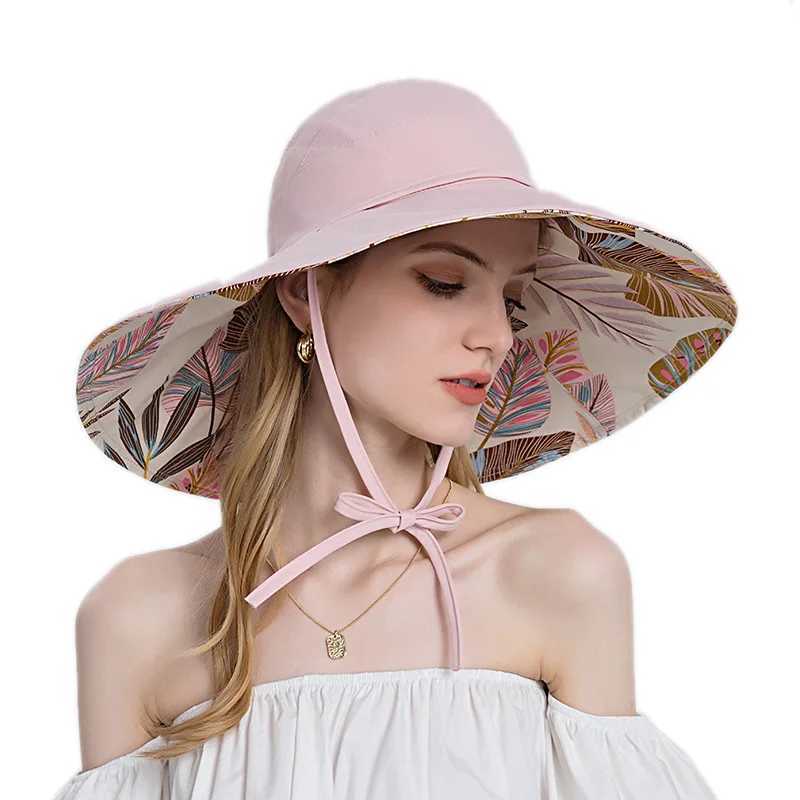 Women Wide Brim Sun Hats Metal Wired Edge Summer UV Protection Boho Hat for Beach Hiking Garden TravelXJ250304