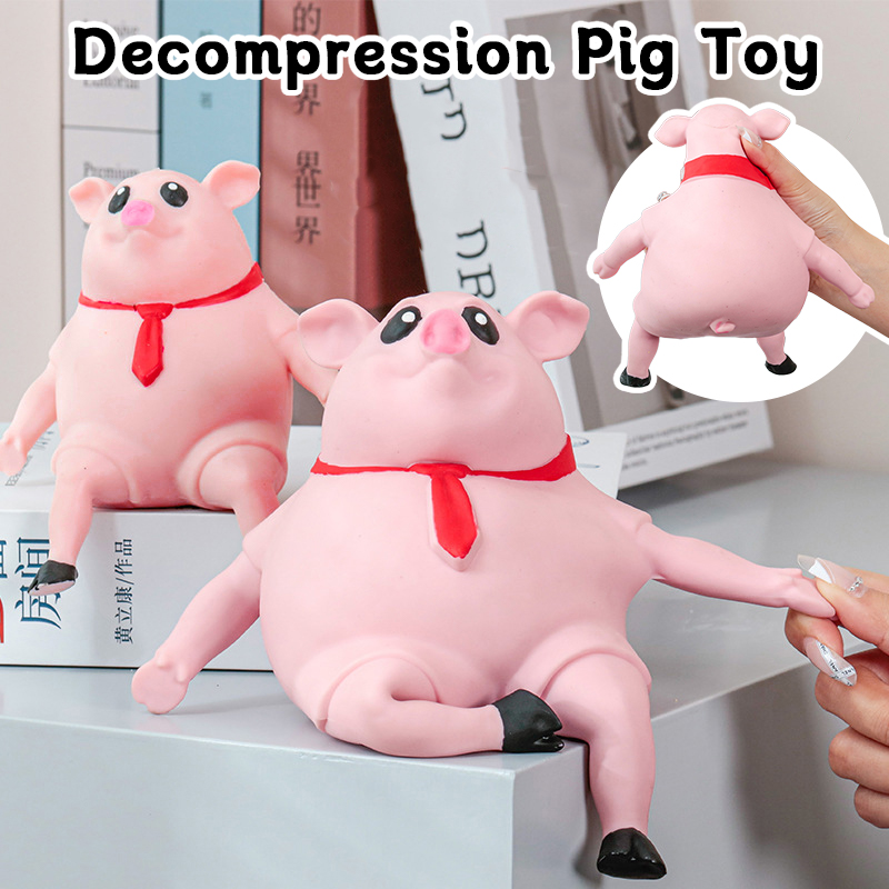 Pet Squeezing Pink Pig Stress Relief Toy Cute Squeezing Animal Cute Little Pig Doll Stress Relief Toy Pet Supplies New
