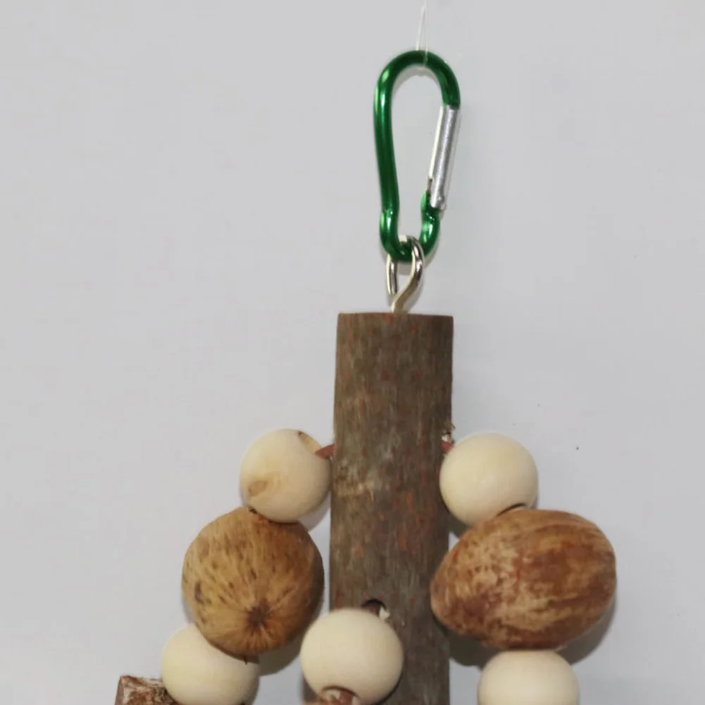 Bird Toys with Pinecones Cuttlefish Bones Beech Wood Nuts Teething Chew Toy For Parrot Parakeets Cockatiels Love Birds Supplies