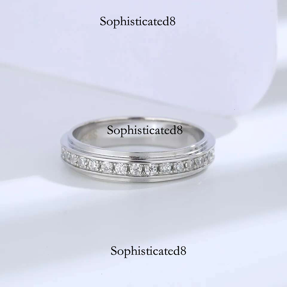 Buyee Sterg Sier Wedding Light White Zircon Ring Finger for Woman Man Classic Fine Jewelry Circle Gift with Box