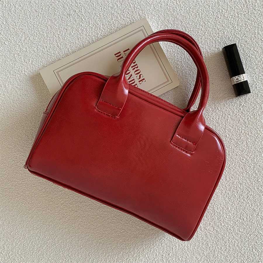 Fashion Red Handbag Korean Womens Versatile Small Phone Bags Luxury Designer Soft PU Single Shoulder Bags 2025 New Z250303