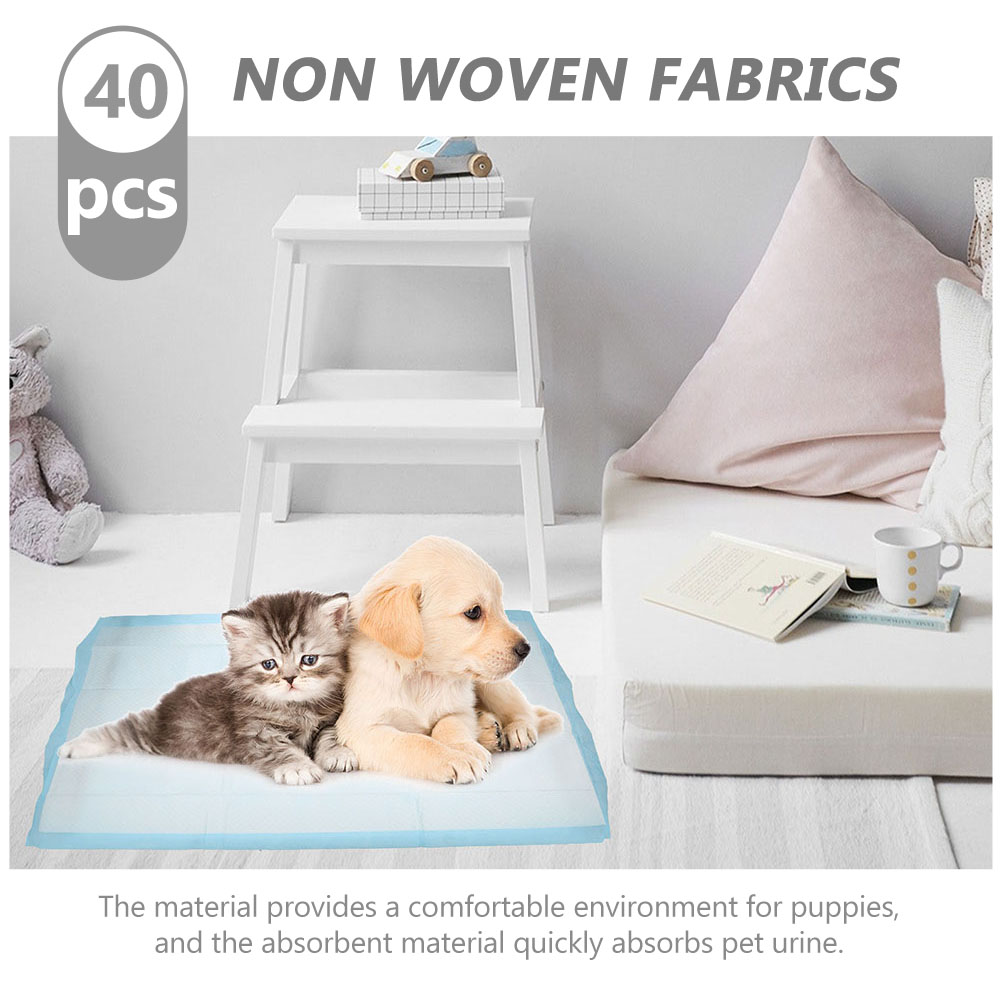 40 Pcs Dog Pee Pads Extra Large Pet Mat Supplies Portable Diapers for Dogs Puppy