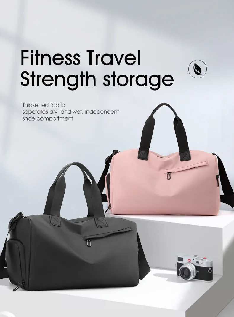Zipper Large Capacity Oxford Travel Bag Solid Fitness Bag Thick Fabric High Capacity Waterproof Sports Bag Y250304