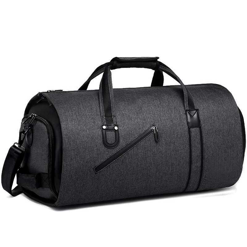 Mens Hand Luggage Bag Sport Travel Bags Large Capacity Garment Handbag Folding Business Shoulder Bags Shoes Compartment XM137 Y250304