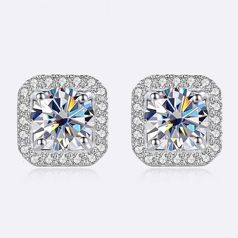 JoyceJelly 8H8A Cut D Color VVS Moissanite Dia Stud Earrings Sterg Sier Jewelry For Women Wholesale Price