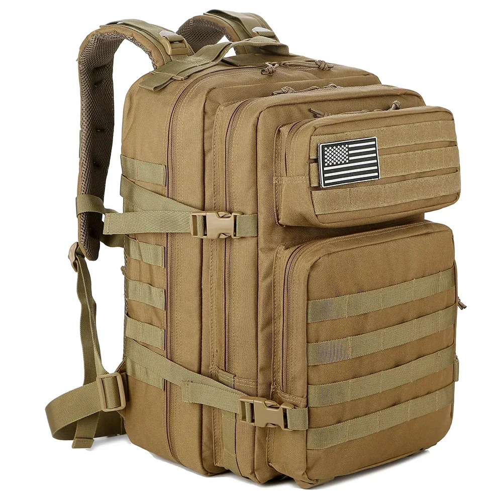 Ship from US 45L Tactical Backpack Men Hunting Trekking Rucksack School daypack camping equipment back pack bag for women Outdoor Bags 250304FBB