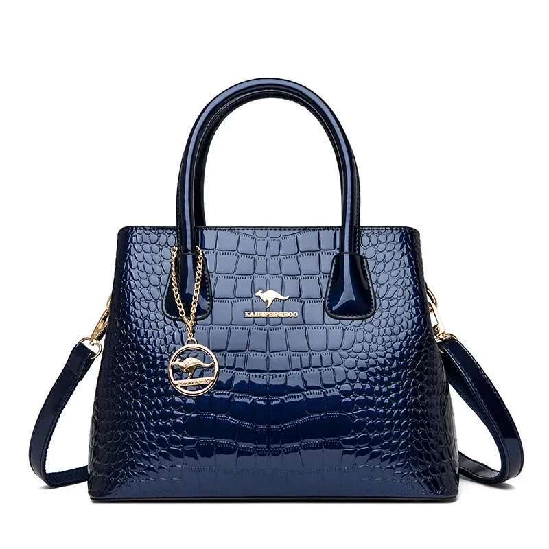 New Fashion Alligator Women Handbags European Design Patent Leather Ladies Shoulder Bags Female Girl Brand Crossbody Bag