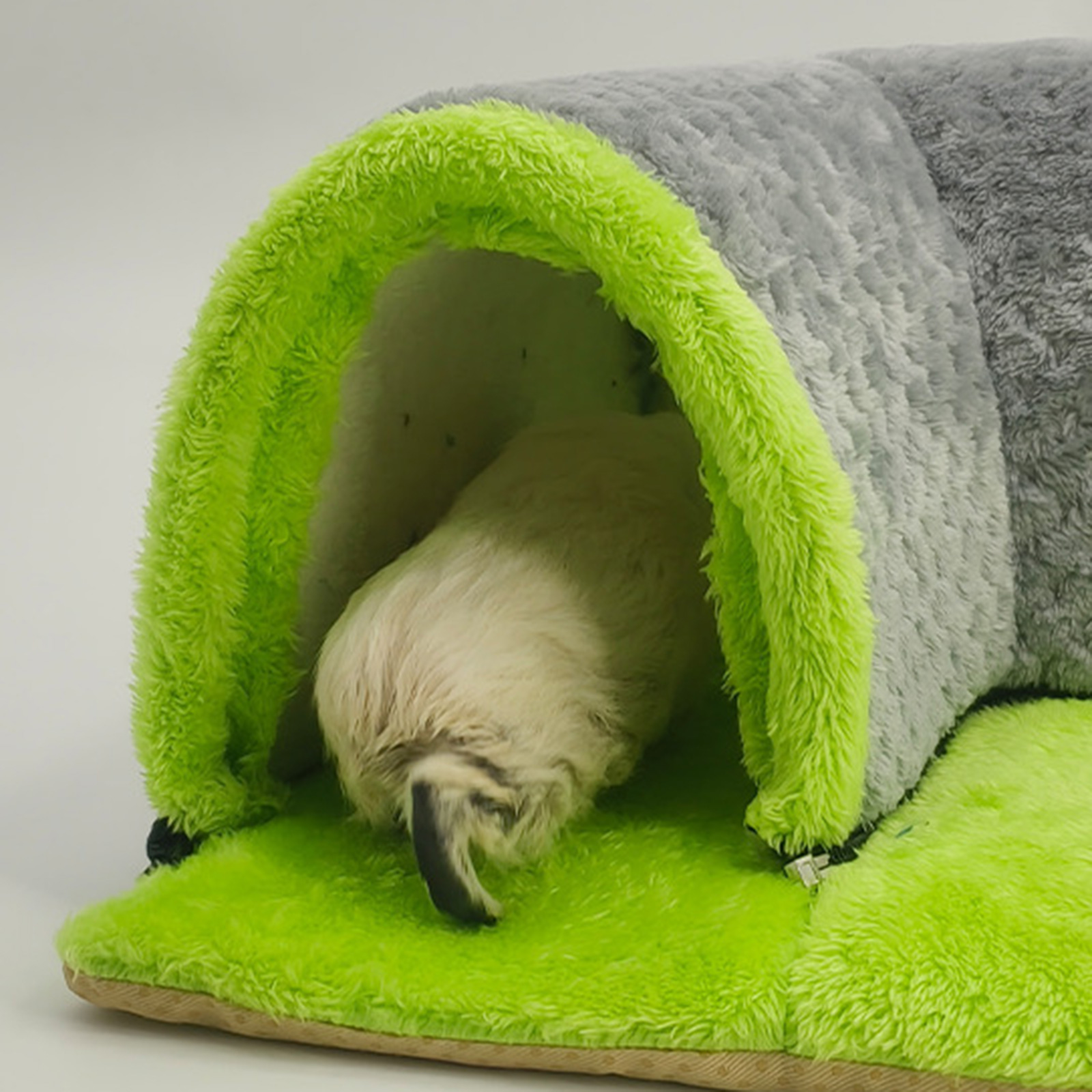 Hamster Tunnel Warm Exercise Training Guinea Pig Hideout Pets Nest Removable Mat for Hamster Rat Cat Kitten