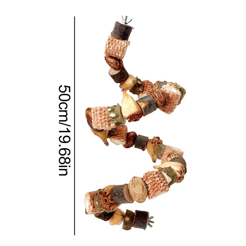 Bird Chew Toys Pineapple Nuts Log Blocks Cockatoo Toys Cockatiel Foraging Toys Climbing Ladders Parrot Shredding Toys For