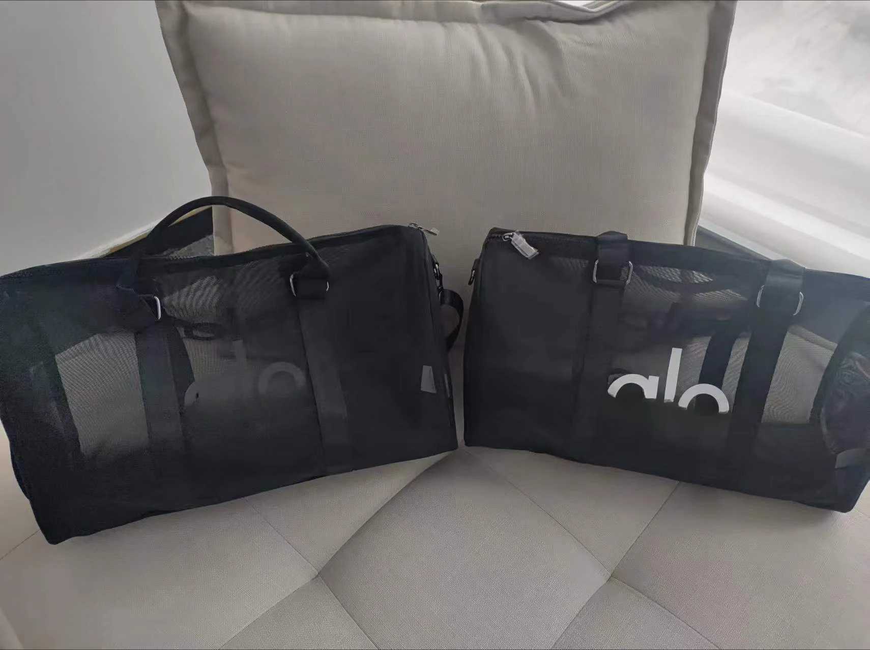Fashion Yoga Transparent Mesh Bag Luggage Bag Yoga Fitness Bag Sports Womens Bag Outdoor Fitness Bag Travel Diagonal Cross Bag Y250304