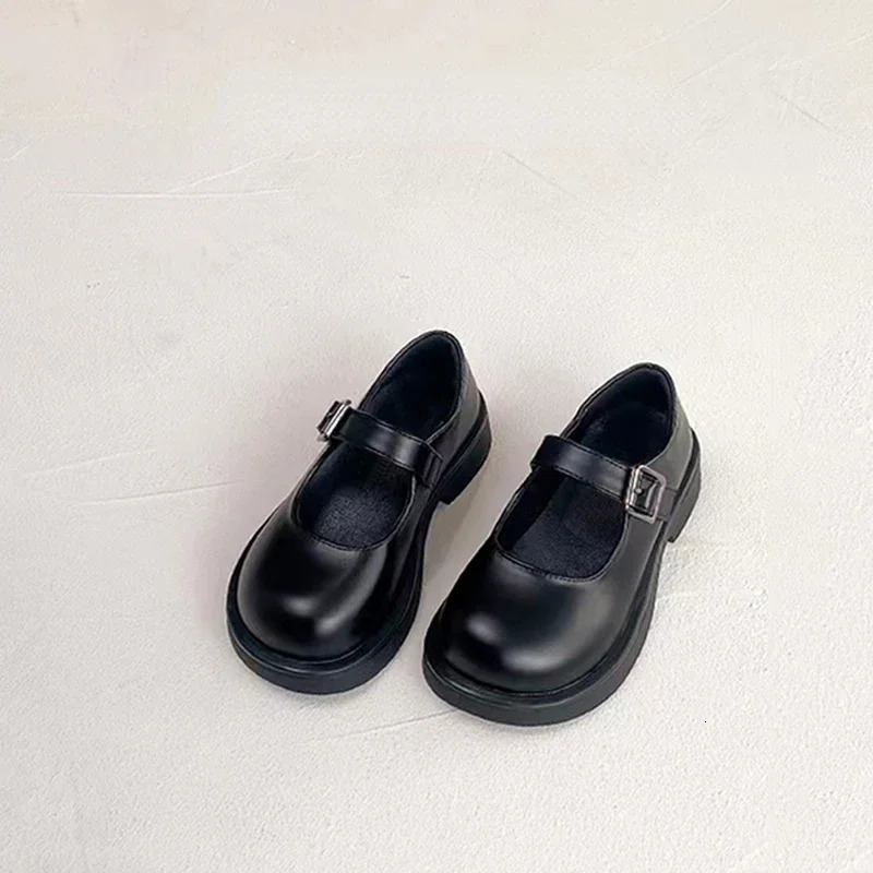 Girls Leather Shoes for Party Wedding Children School Performance Roundtoe Nonslip Fashion Kids Loafers AntiSlippery 250303