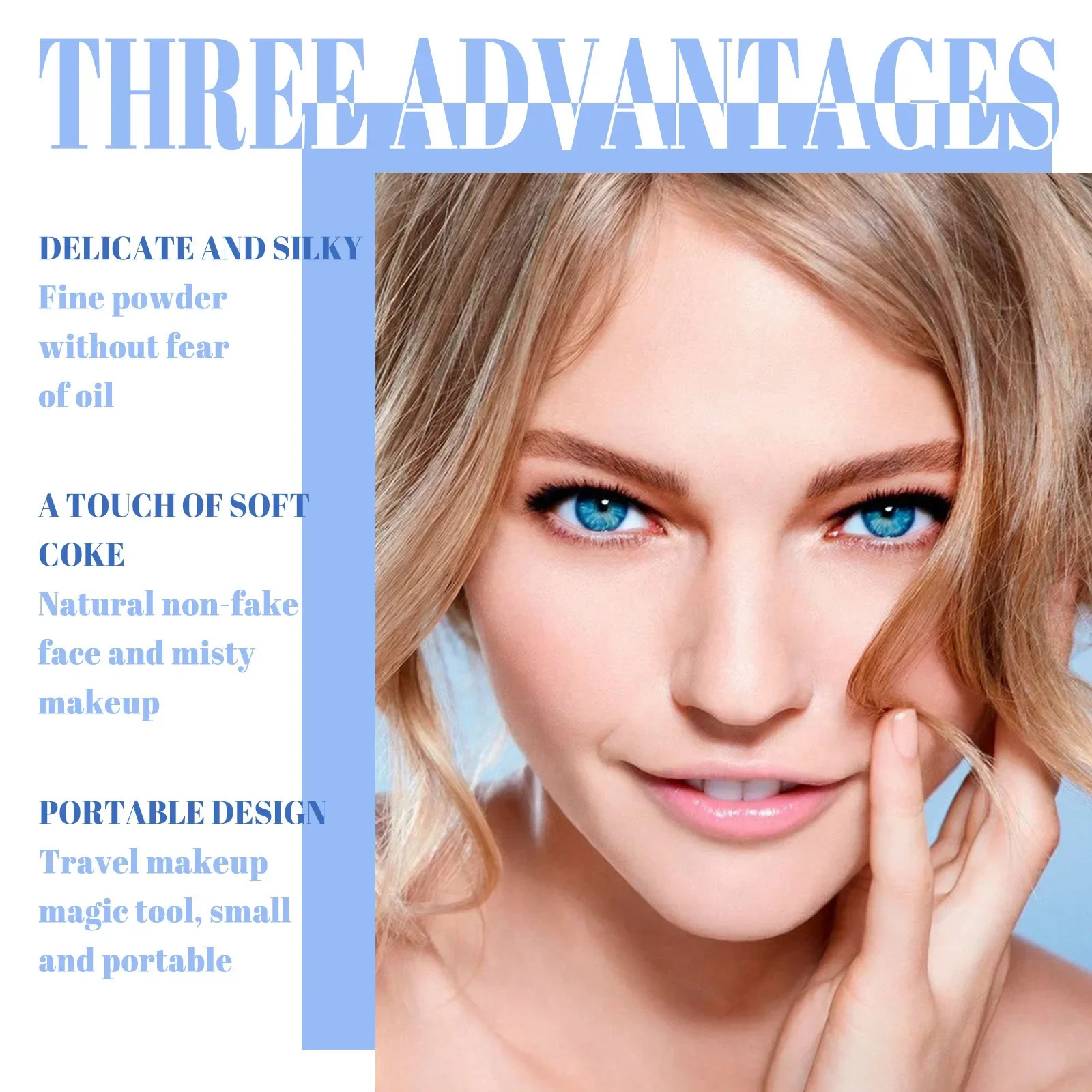 Setting Pressed Powder Invisible Pores Blemishes Waterproof Oil Control Matte Long Lasting Whitening Concealer Powder Cosmetics 250224