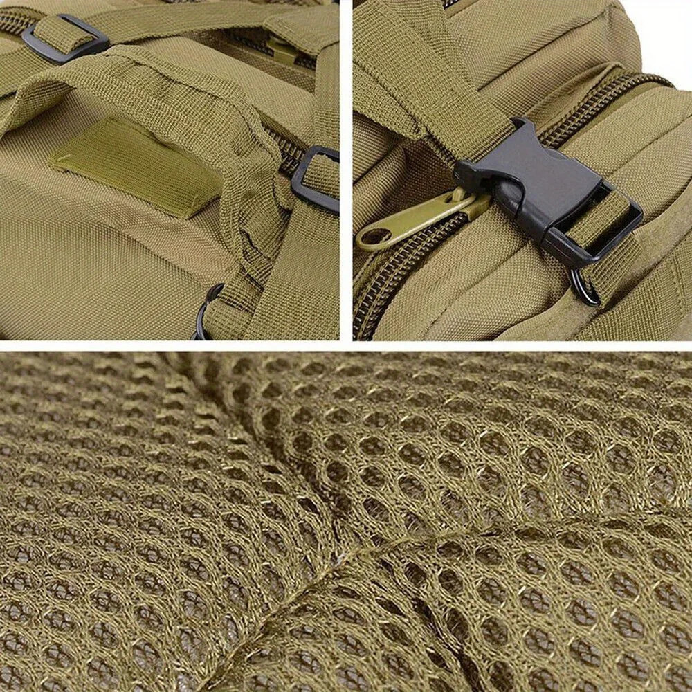 Ship from US 30L outdoor Molle backpack canvas camping hiking bag 250304FBB