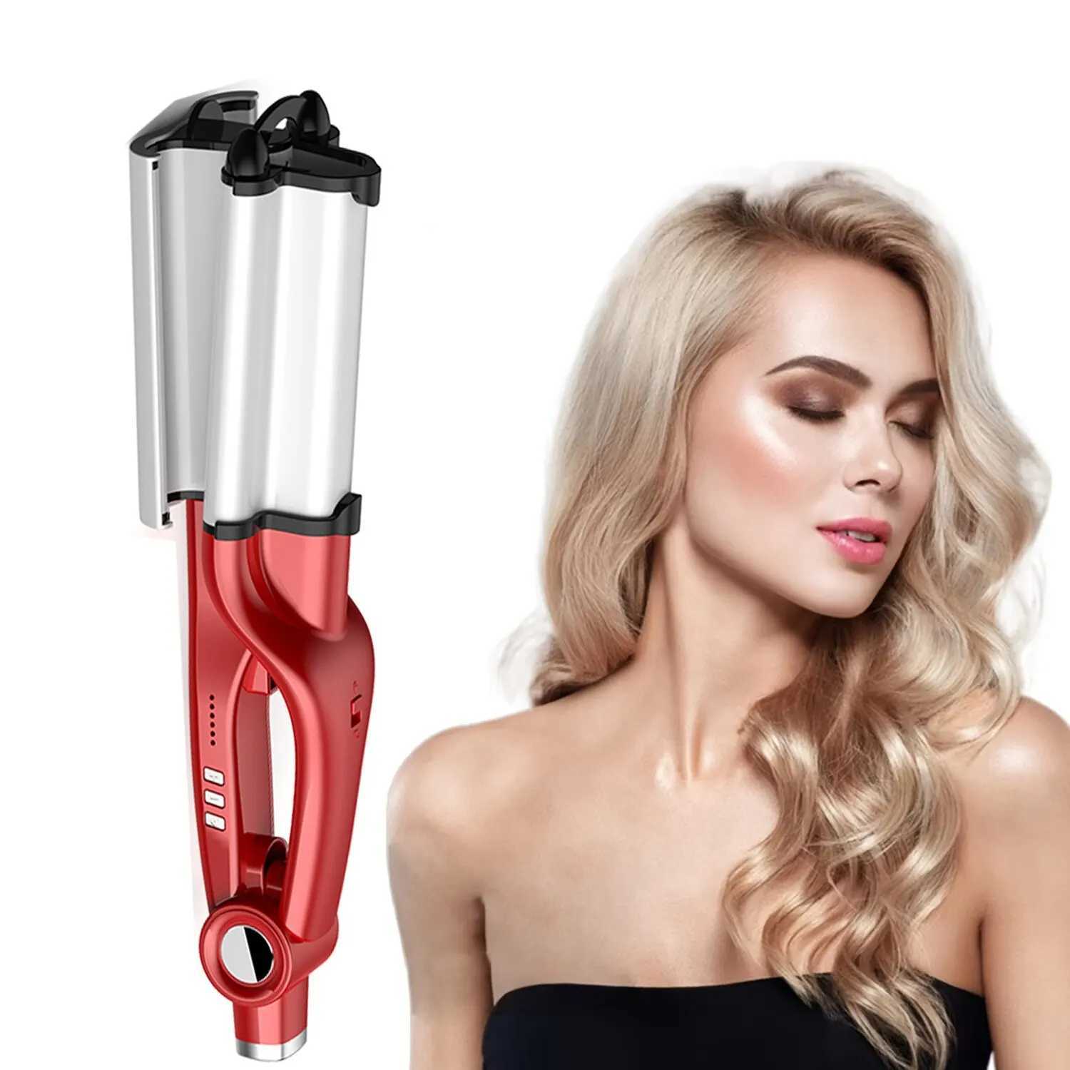 Curling Irons Portable Vintage Waves Electric Hot Curling Iron Wand Hair Styling Tool For All Hair Types Home Use Spiral Curls For Beauty z250304