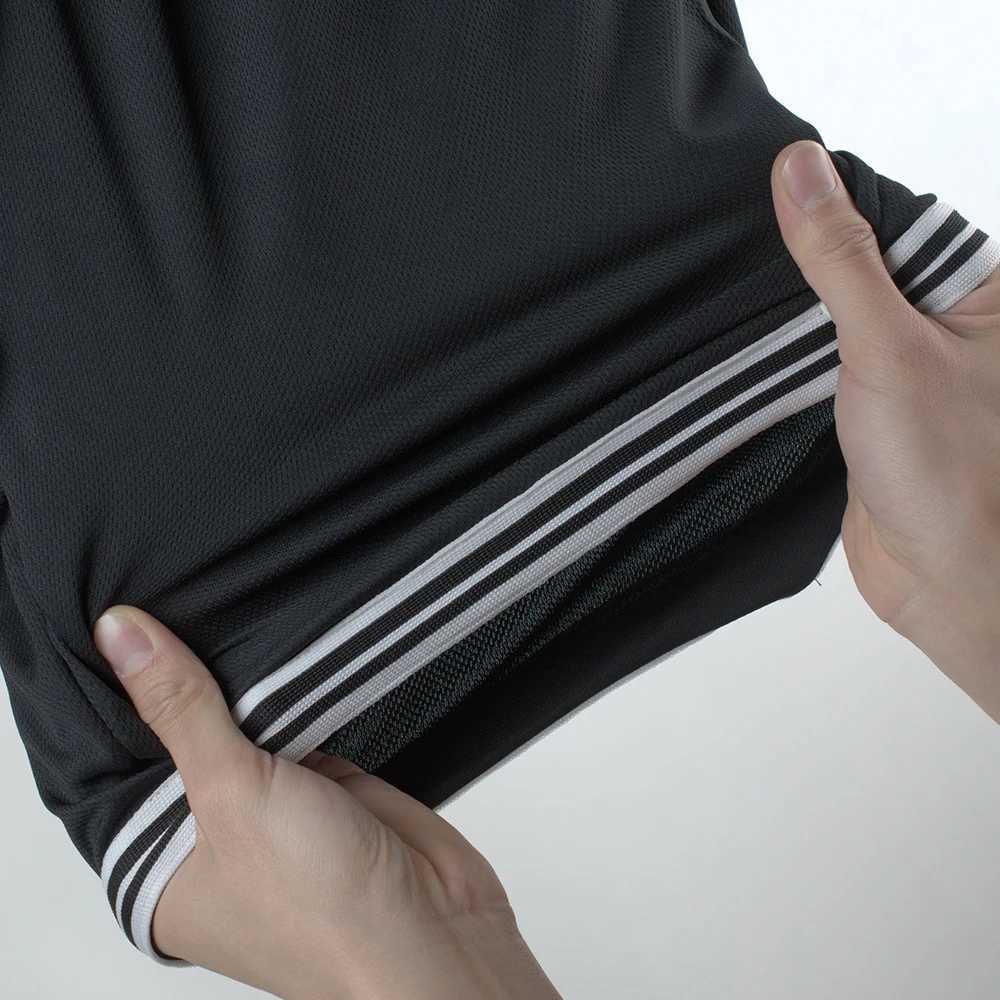 New Summer Mens Shorts Striped Loose Mesh Breathable Basketball Pants Black Casual Sport Fitness Jogging Street Ball SweatpantsT250304