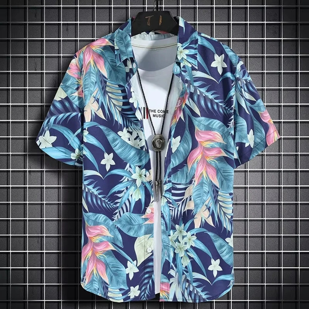 Hawaiian Shirts Palm Tree 3d Print Shirt Mens Womens Shirt Casual Vocation Lapel Shirt Summer Beach Camisa Trip Blouse Floral 250227