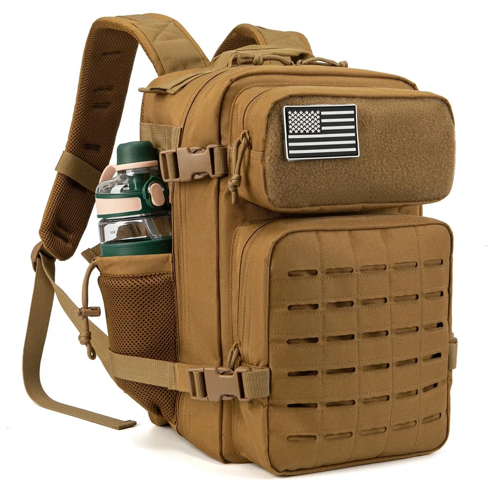 Ship from US 25L tactical backpack suitable for mens and womens hiking backpacks with bottle rack gym camping equipment 250304FBB