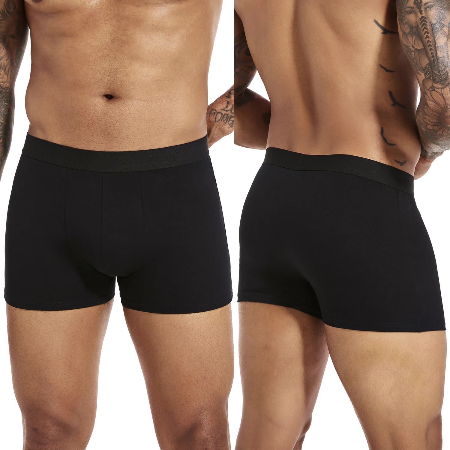 6pcs pack Black Boxer Shorts Men Underwear Soft Breathable Male Underpants for Men Homme Boxershorts Slips Panties 250303