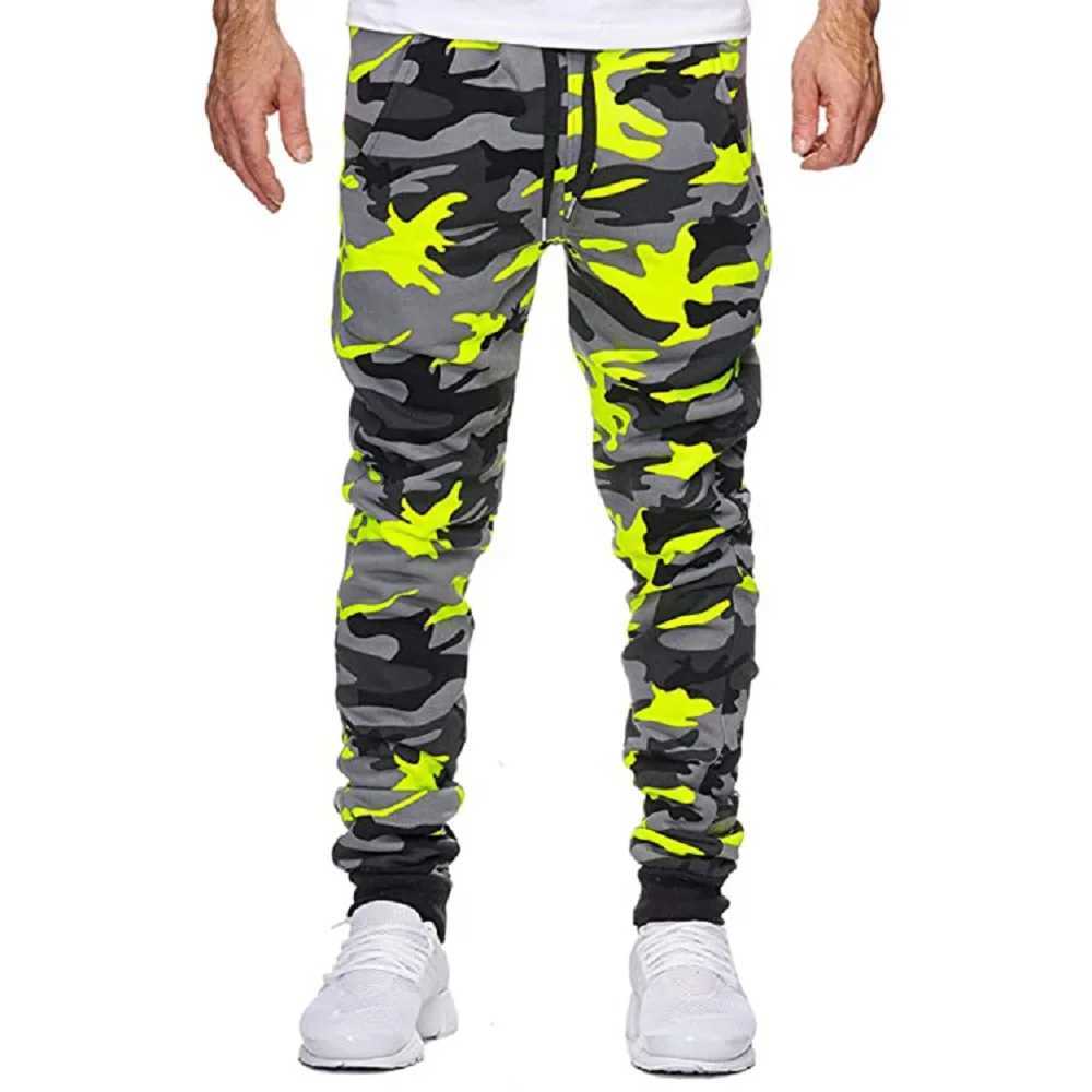 2023 Autumn And Winter New Mens Casual Camouflage Waist Drawstring Large Size Solid Color Sports Jogging PantsXJ250303