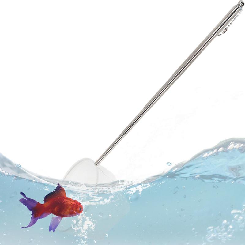 Aquarium Fish Net Pond Net For Catching Fish And Shrimp In Aquariums With Extendable 5-15 Inch Long Handle Small And Flexible