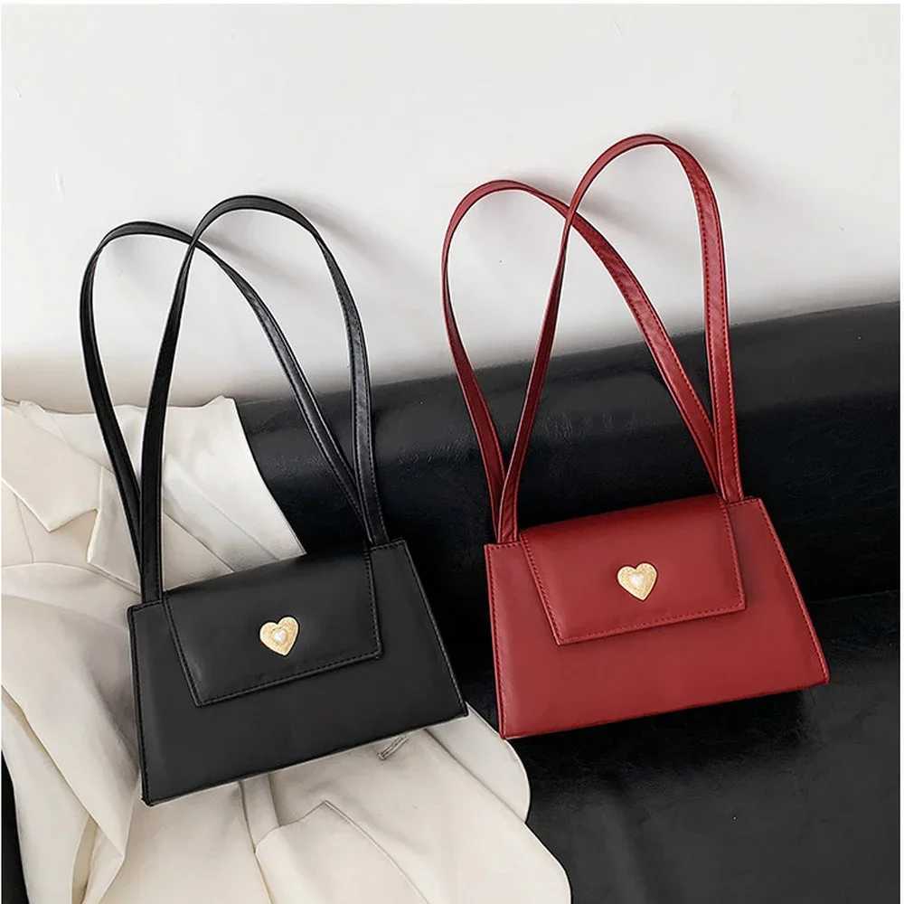 New Red Wine Ladies Underarm Bag Women Portable Small Square Shoulder Bags Vintage PU Leather Female Tote Purse Handbags Z250303