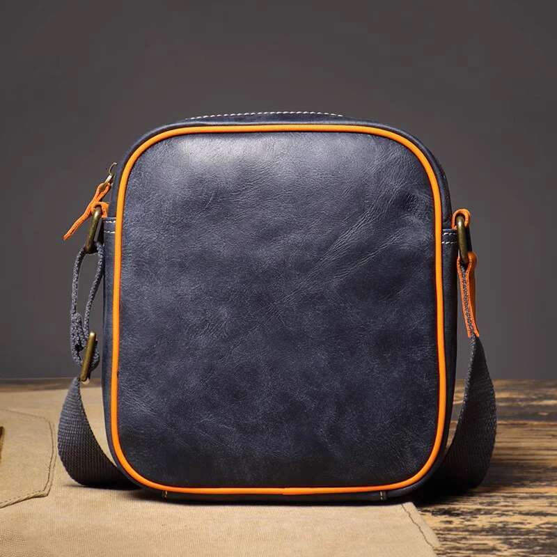 Vintage Genuine Leather Men's Shoulder Casual Minimalist Crossbody 7.9-Inch Ipad Bag Leathfocus