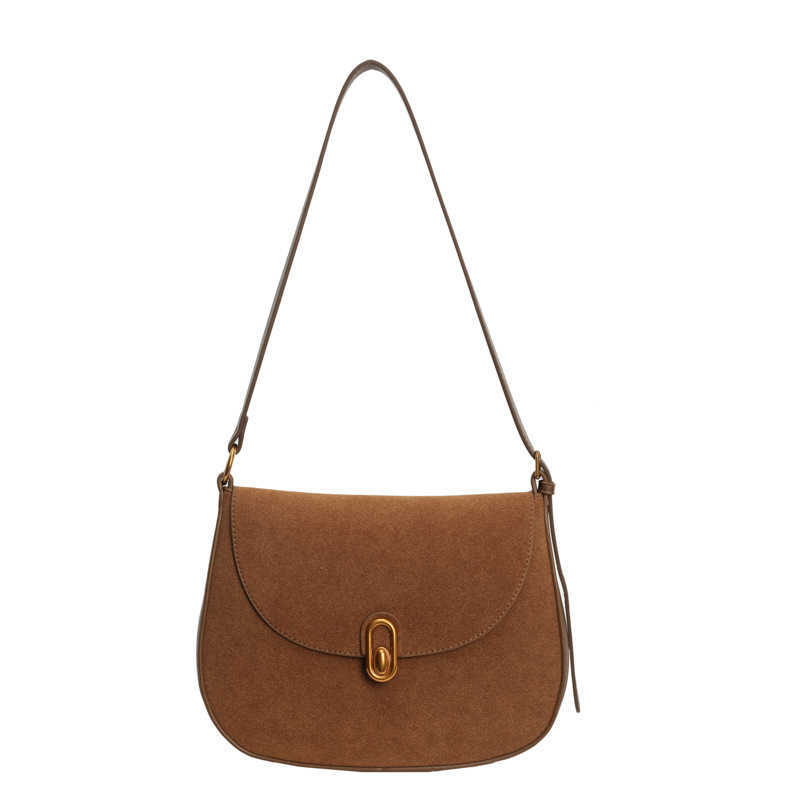 Women's bag winter high-end fashion saddle bag niche commuting simple crossbody bag 250315