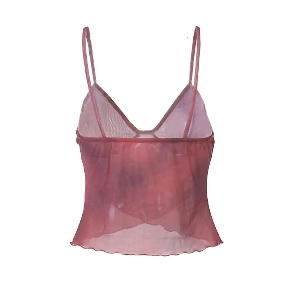 Camisoles Women ral Spaghetti Straps V-Neck Sleeveless Tank Summer Backless Vests Crop Tops y2k Aesthetic Streetwear
