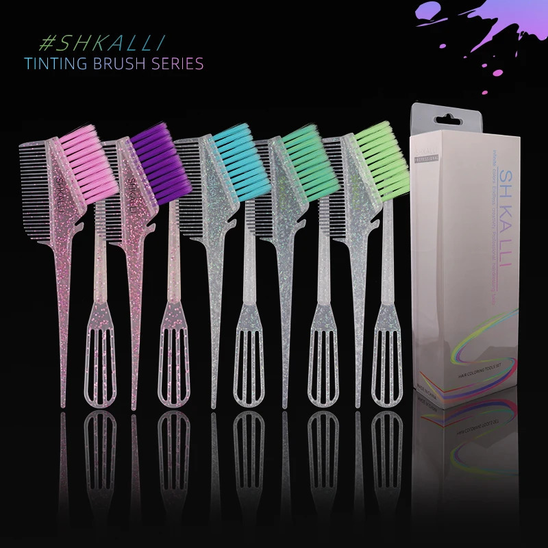 brushes set - Hair Coloring Tools Kit - Hair salon dye cream mini blender-Tint brush - comb 250304