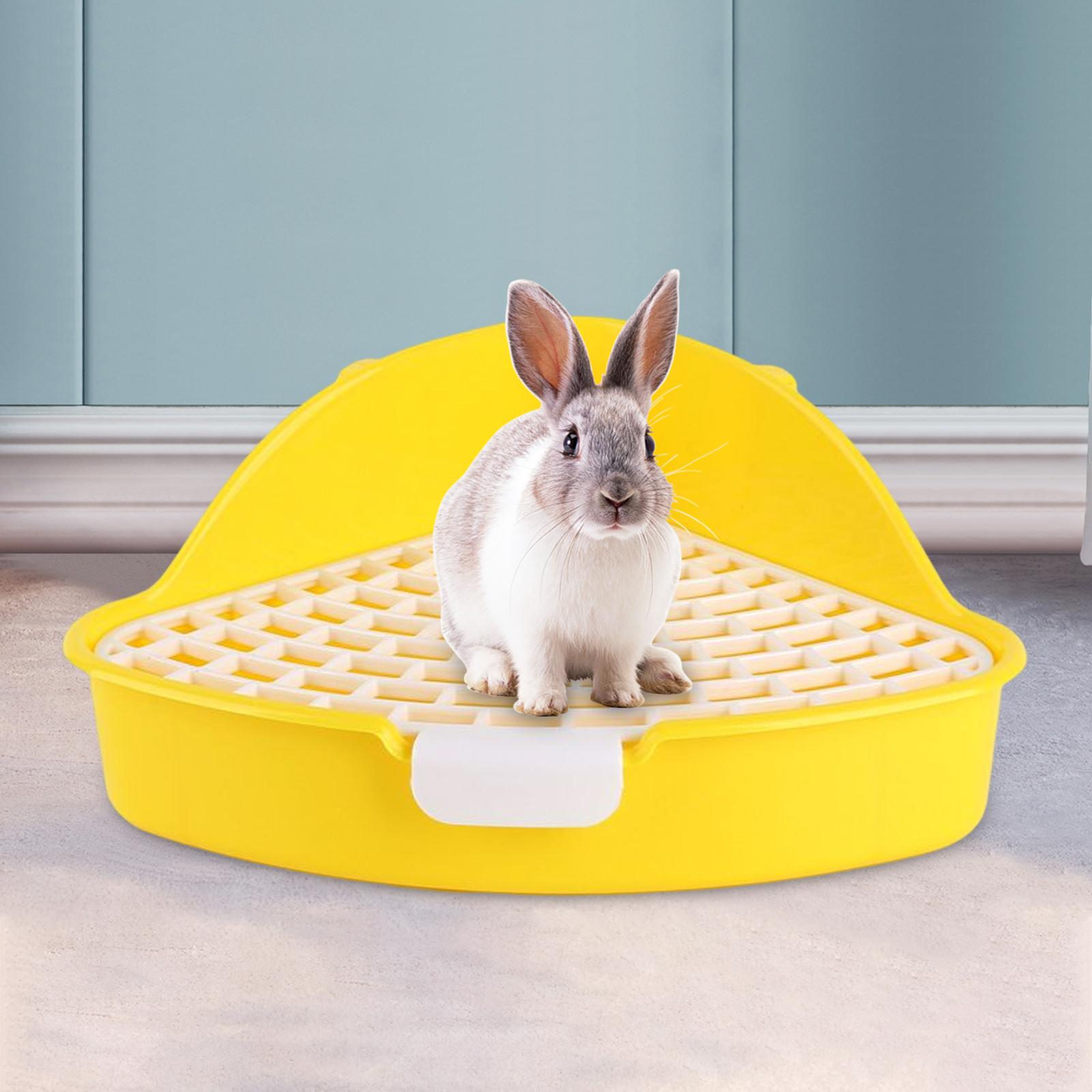 Triangle Rabbit Trainer Litter Box Corner Toilet Pet Pan for Ferret Chinchilla