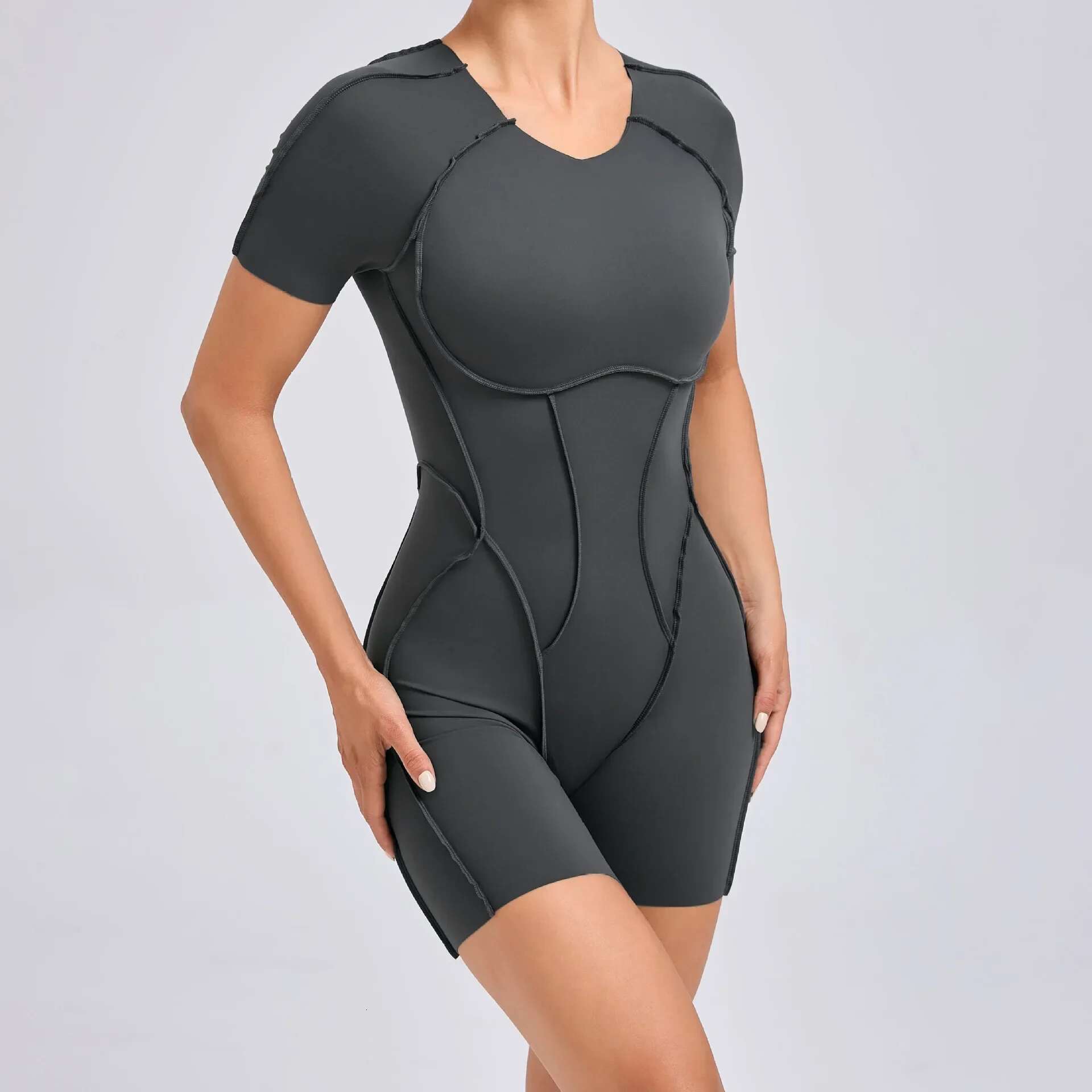 Sexy Playsuits Women Sports Overalls Padded Yoga Jumpsuit Sportswear Gym Set One Piece Workout Clothes Bodysuit For Fiess