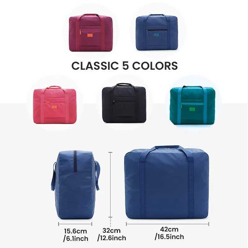 Fashion Travel Duffel Bag Lightweight Foldable Travel Bag for Women and Men Tote Carry On Luggage Bag Weekender Overnight Bag Y250304