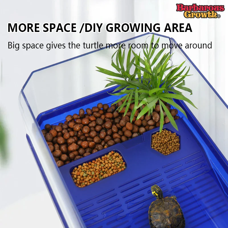 Plastic Transparency Turtle Tank House With Areas To Breed Feed Swim Bask Indoor Enclosure Reptile Habitat Water Turtles Cage
