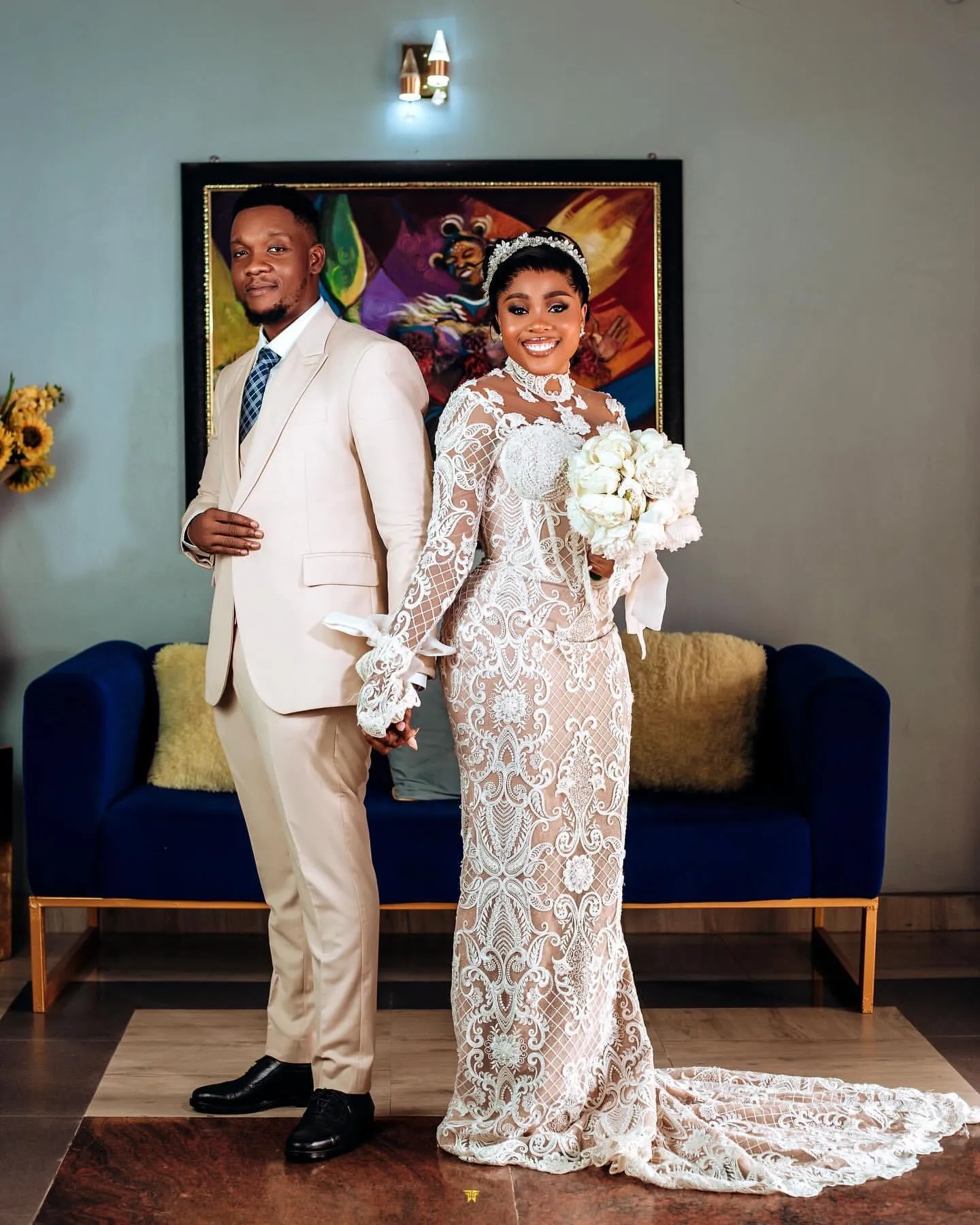 Arabic Aso Ebi Illusion Mermaid Wedding Dresses Floral Lace applique Full Sleeves Vintage Charming Bridal Gowns customsized