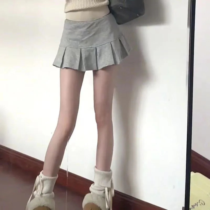 Xpqbb Fashion Low Waist Mini Skirt Women Vintage Side Zip A Line Y2K Short Skirts Female Sexy Girls Pleated Skirt 250228