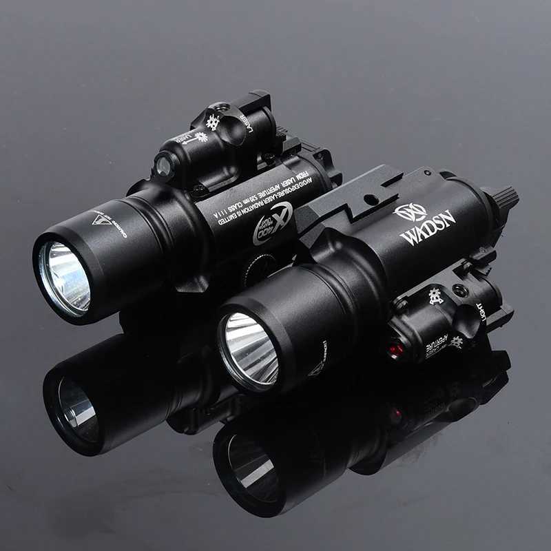 WADSN tactical X400 pistol light laser assisted aiming D outdoor search light installation 20mm guide railXJ250303