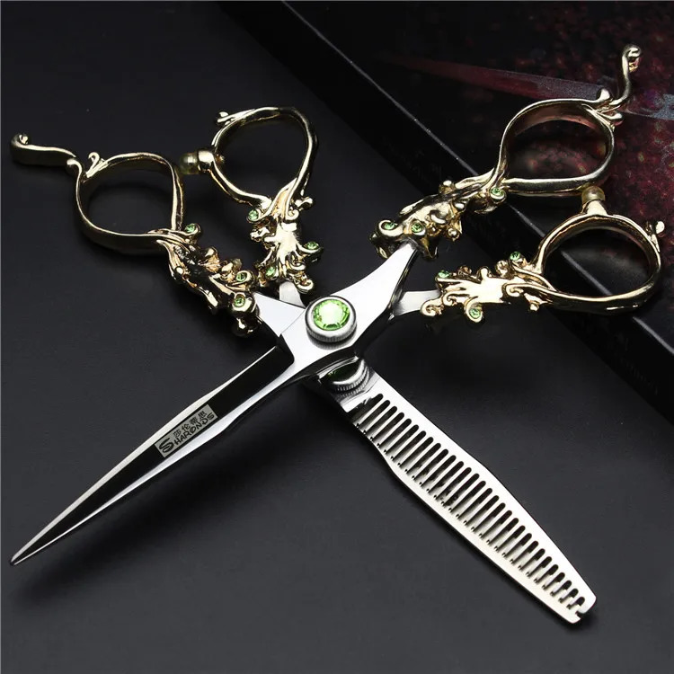 Vintage Professional Barber Shop Barber 6.0 440c 7-inch Barber Set tesoura makas Barber 250304