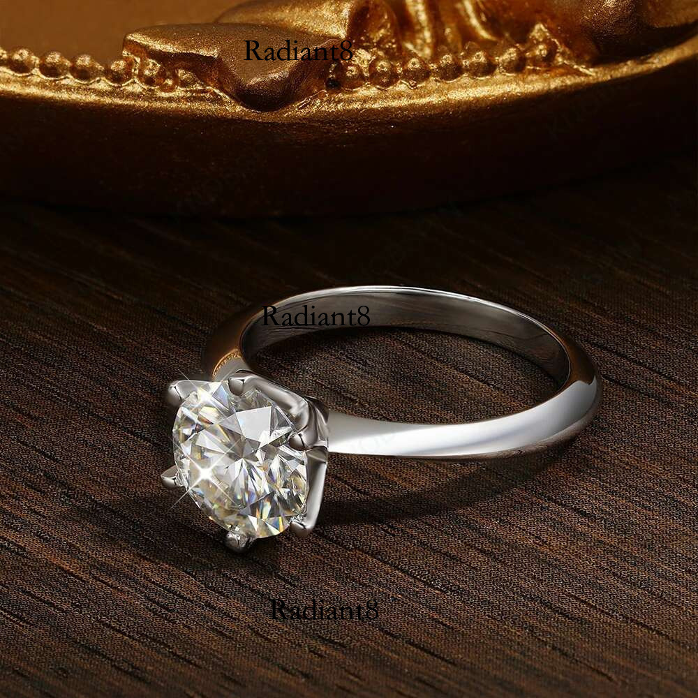 Knobspin Original Sterg Sier Ring Moissanite Dias with Certificate Fine Jewelry Wedding Engagement Rings for Women